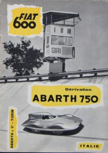 Abarth 750 Derivation Modelprogram 1956 Carbrochure (6942)